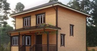 Двухэтажный дом из бруса в Евпатории от Строй-Евп - строительство от 135759 руб.