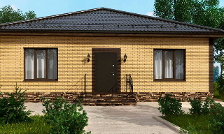 Проекты одноэтажных домов из кирпича | Строй-Евп - Евпатория от 3656 рублей